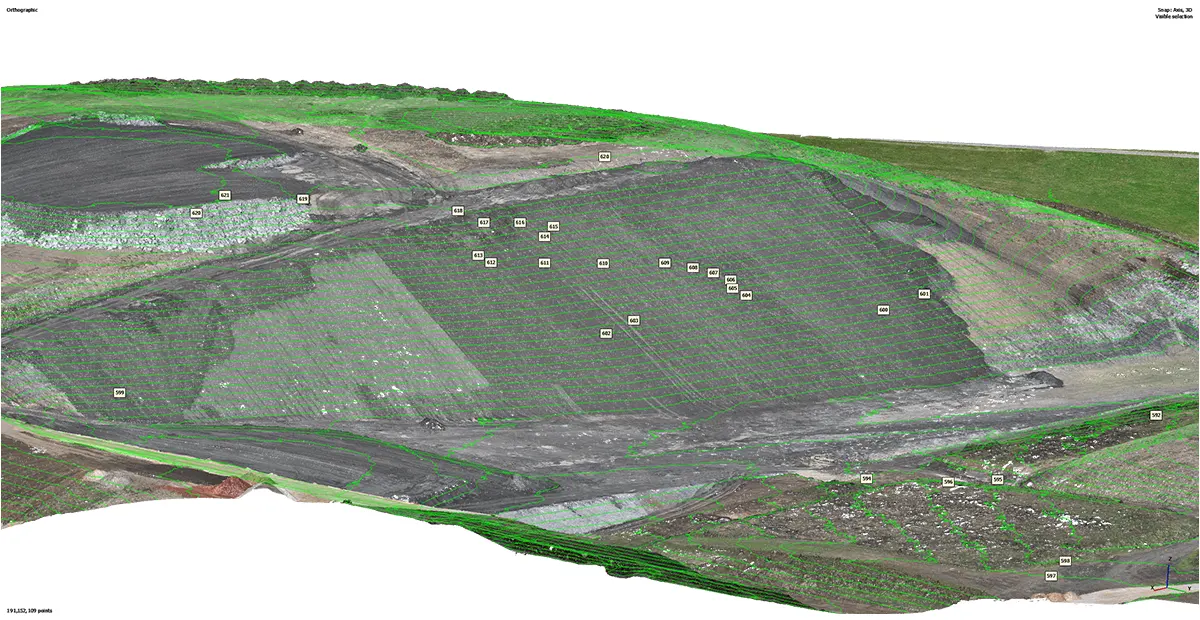 3D Terrain Model with Labeled Contour Lines (DTM/DGM) 3D terrain model with labeled contour lines over a site, illustrating 3D contour delivery from a DTM/DGM for CAD and GIS use.